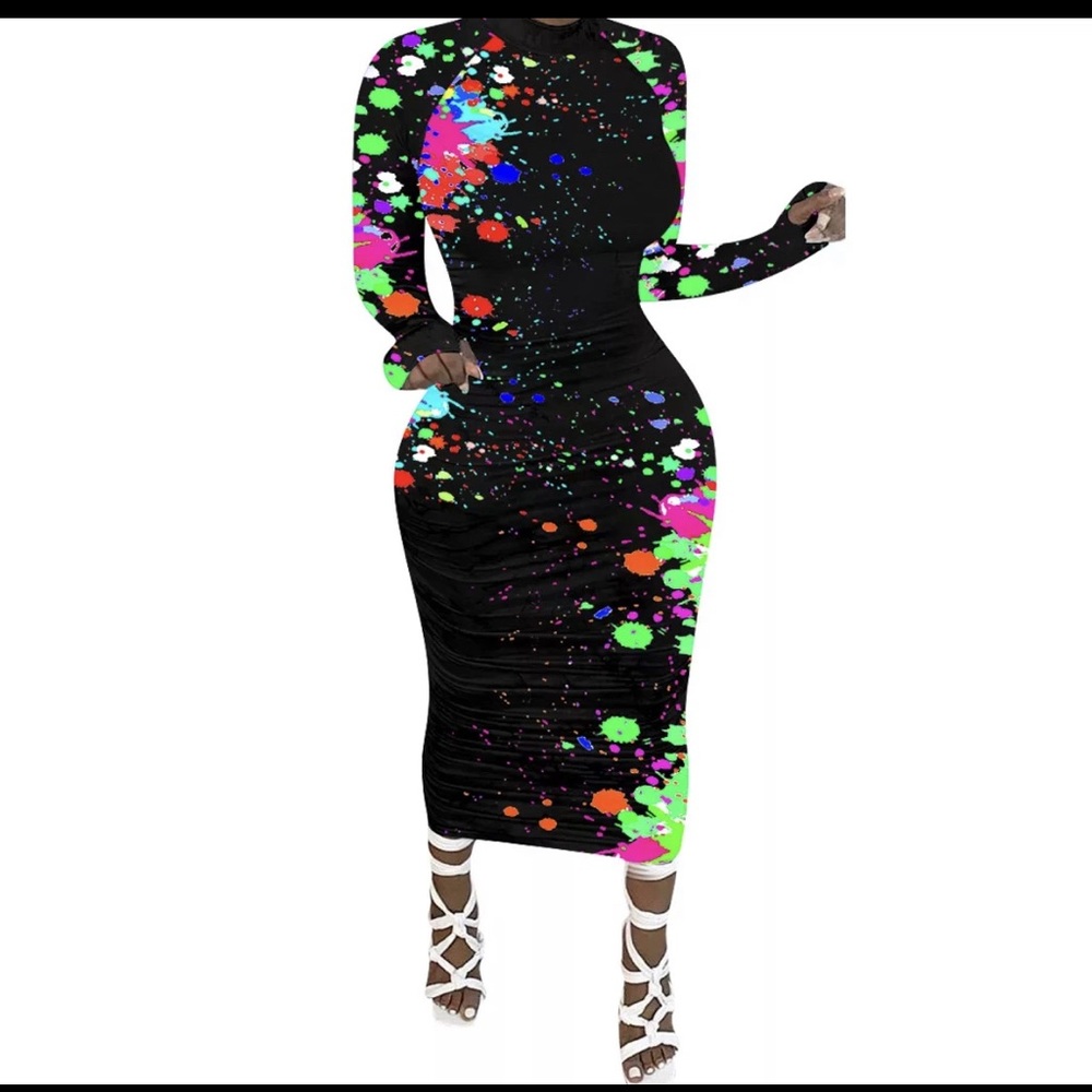 Colorful Rainbow Splat body dress!
